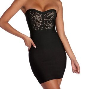Elegant Black Strapless Dress